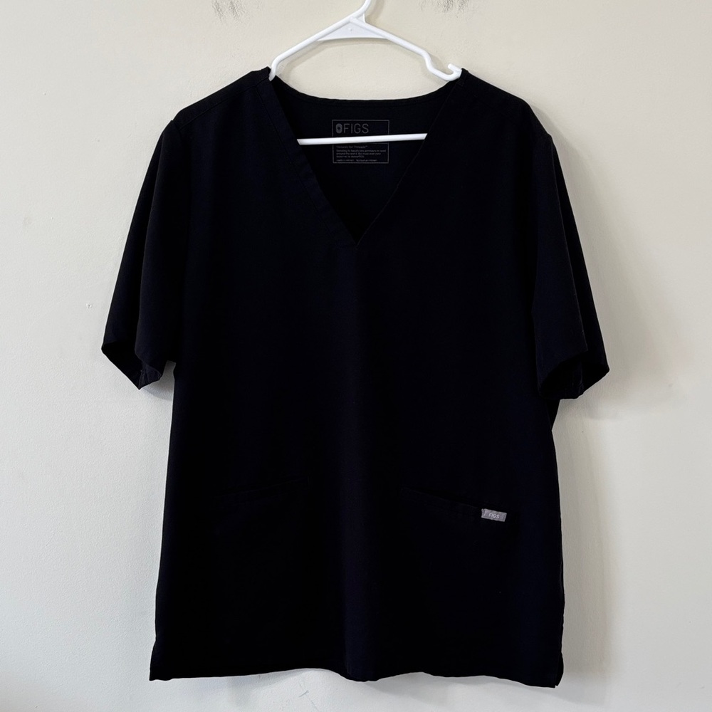 FIGS Casma Three-Pocket Scrub Top Black Size XXL - Picture 2 of 9